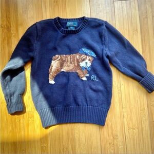 Polo Ralph Lauren Navy Bulldog Sweater